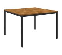 vidaXL Mesa de Cena de jardín Natural y Negro 110 x 108,5 x 75 cm