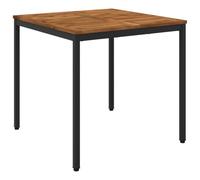 vidaXL Mesa de Cena de jardín Natural y Negro 80 x 80,5 x 75 cm