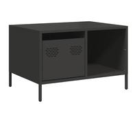 vidaXL Mesa de Centro Acero Laminado en frío Negro 68,5x50x43,5 cm, mesita de Centro, Mesa de sofá, mesita Decorativa, Mesa Auxiliar, Mesa de salón