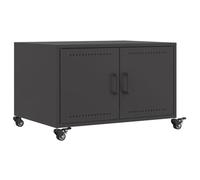 vidaXL Mesa de Centro Acero Negro 68x50x43,5 cm