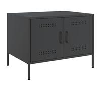 vidaXL Mesa de Centro Acero Negro 68x50x50,5 cm, mesita Auxiliar, Mesa de sofá, mesita Decorativa, Mesa de salón, mesita de Centro