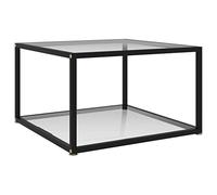 vidaXL Mesa de Centro Auxiliar Consola Mesita de Salón Lateral para Teléfono Té Café de Sofá Hogar Sala de Estar Transparente Vidrio Templado