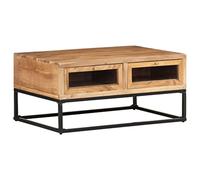 vidaXL Mesa de Centro Auxiliar Consola Mesita de Salón Lateral para Teléfono Té Café de Sofá Hogar Sala de Estar 90x60x40 cm Madera Maciza de Acacia