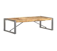vidaXL Mesa de Centro Auxiliar Consola Mesita de Salón Lateral para Teléfono Té Café de Sofá Hogar Sala de Estar 140x70x40 cm Madera de Mango Rugosa