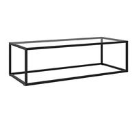 vidaXL Mesa de Centro Auxiliar Consola Mesita de Salón Lateral Teléfono Té Café de Sofá Hogar Sala de Estar Negra con Vidrio Templado 120x50x35 cm