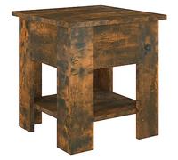 vidaXL Mesa de Centro Auxiliar Consola Mesita Salón Lateral Café Sofá Sala de Estar Muebles Decoración Roble Ahumado Madera Contrachapada 40x40x42 cm