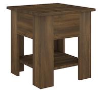 vidaXL Mesa de Centro Auxiliar Consola Mesita Salón Lateral Café Sofá Sala de Estar Muebles Decoración Roble Marrón Madera Contrachapada 40x40x42 cm