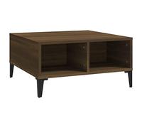 vidaXL Mesa de Centro Auxiliar Consola Mesita Salón Lateral Café Sofá Sala de Estar Muebles Mobiliario de Contrachapada Color Roble Marrón 60x60x30 cm