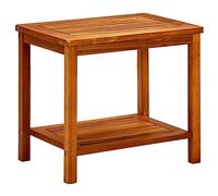 vidaXL Mesa de Centro Auxiliar Consola Mesita Salón Lateral Café Sofá Sala de Estar Muebles Mobiliario 50x35x45 cm Madera Maciza de Acacia