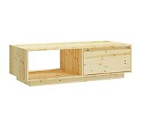 vidaXL Mesa de Centro Auxiliar Consola Mesita Salón Lateral Café Sofá Sala de Estar Muebles Mobiliario 110x50x33,5 cm Madera Maciza de Abeto