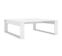 vidaXL Mesa de Centro Auxiliar Consola Mesita Salón Lateral Café Sofá Sala de Estar Muebles Mobiliario de Madera Contrachapada Blanca 100x100x35 cm