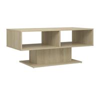 vidaXL Mesa de Centro Auxiliar Consola Mesita Salón Lateral Sofá Sala de Estar Muebles Mobiliario de Contrachapada Color Roble Sonoma 103,5x50x44,5cm