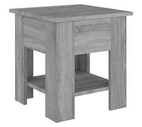 vidaXL Mesa de Centro Auxiliar Consola Mesita Salón Lateral Sofá Sala de Estar Muebles Mobiliario Decoración Gris Madera Contrachapada 40x40x42 cm