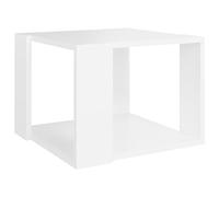 vidaXL Mesa de Centro Auxiliar Consola Mesita Salón Lateral Té Café Sofá Sala de Estar Muebles Mobiliario de Madera Contrachapada Blanco 40x40x30 cm