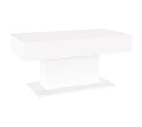 vidaXL Mesa de Centro Auxiliar Consola Mesita Salón Lateral Té Café Sofá Sala de Estar Muebles Mobiliario de Madera Contrachapada Blanco 96x50x45 cm