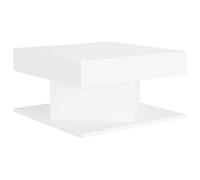 vidaXL Mesa de Centro Auxiliar Consola Mesita Salón Lateral Té Café Sofá Sala de Estar Muebles Mobiliario de Madera Contrachapada Blanco 57x57x30 cm