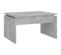 vidaXL Mesa de Centro Auxiliar Consola Mesita Salón Lateral Té Café Sofá Sala de Estar Muebles Mobiliario Gris Hormigón Contrachapada 68x50x38 cm