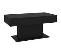 vidaXL Mesa de Centro Auxiliar Consola Mesita Salón Lateral Té Café Sofá Sala de Estar Muebles Mobiliario de Madera Contrachapada Negro 96x50x45 cm