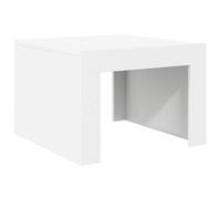 vidaXL Mesa de Centro Auxiliar Consola Mesita Salón Lateral Té Café Sofá Sala de Estar Muebles Mobiliario de Madera Contrachapada Blanco 50x50x35 cm