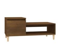 vidaXL Mesa de Centro Auxiliar Consola Mueble Salón Sala de Estar Oficina Sofá Comedor Almacenamiento Decoración Madera Contrachapada Roble Marrón
