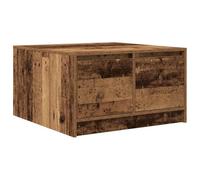 vidaXL mesa de Centro con cajones Madera Vieja 70,5x70x40 cm, Auxiliar para Salón y Sofá