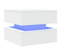 Mesa de centro con luces LED blanco 50x50x40 cm