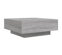 Mesa De Centro Con Luces Led Gris Sonoma 80x80x31 Cm Vidaxl