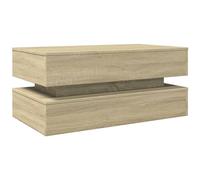 vidaXL Mesa de Centro con Luces LED Roble Sonoma 90x50x40 cm
