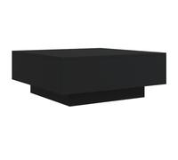 Mesa De Centro Con Luces Led Negro 80x80x31 Cm Vidaxl