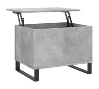 vidaXL - Mesa de centro con tapa elevable, punta de sofá, almacenamiento, moderno, gris hormigón, madera de ingeniería