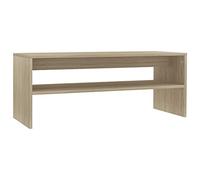 vidaXL Mesa de Centro de Contrachapada Color Roble Sonoma 100x40x40cm Mobiliario Hogar Diseño Elegante y Lujoso Aspecto Refinado Duradera Resistente