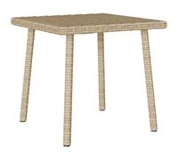 vidaXL Mesa de Centro de Exterior Rectangular Beige 40x40x37cm de Ratán Sintético para Jardín