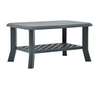 vidaXL Mesa de Centro Exterior Patio Balcón Aire Libre Café Mueble Té Mesita Cocina Pequeña Salón Restaurante Terraza de Plástico Verde