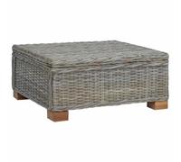 vidaXL Mesa de Centro GENDT Ratán Natural Gris Kubu 67 x 60 x 30 cm