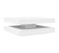 vidaXL Mesa de Centro giratoria 360 Grados Blanco 90x90x34,5 cm, Mesa Auxiliar, Mesa de salón, Mesa Decorativa, Mesa de sofá, mesita de sofá