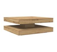 vidaXL Mesa de Centro giratoria 360 Grados Roble Artisan 90x90x34,5 cm, Mesa Auxiliar, Mesa de salón, Mesa Decorativa, Mesa de sofá, mesita de sofá