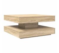 vidaXL Mesa de Centro giratoria 360 Grados Roble Sonoma 70x70x34,5 cm, Mesa Auxiliar, Mesa de salón, Mesa Decorativa, Mesa de sofá, mesita de sofá