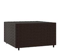 Mesa De Centro Jardín Cuadrada Ratán Pe Marrón 50x50x30 Cm Vidaxl