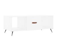 vidaXL Mesa de Centro Madera contrachapada Blanco 102x50x40 cm, Mesa Auxiliar, Mesa de salón, Mesa Decorativa, mesita de sofá, mesita de Centro