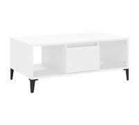 vidaXL Mesa de Centro Madera contrachapada Blanco 90x50x36,5 cm