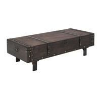 vidaXL Mesa de Centro, Cofre de Almacenamiento, Baúl para Ropa Libros, Banco de Entrada Pasillo Hogar, Madera Contrachapada Estilo Vintage