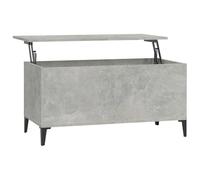 vidaXL Mesa de Centro Madera contrachapada Gris hormigón 90x44,5x45 cm