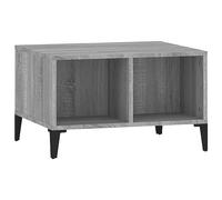 vidaXL Mesa de Centro Madera contrachapada Gris Sonoma 60x50x36,5 cm, mesita de Centro, mesita Auxiliar, mesita de sofá, Mesa Auxiliar, mesita