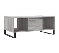 vidaXL Mesa de Centro Madera contrachapada Gris Sonoma 90x50x36,5 cm