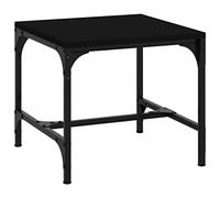 vidaXL Mesa de Centro Madera contrachapada Negra 50x50x35 cm
