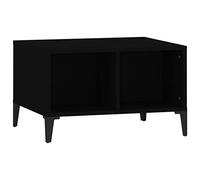 vidaXL Mesa de Centro Madera contrachapada Negro 60x50x36,5 cm