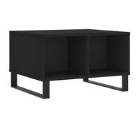 vidaXL Mesa de Centro Madera contrachapada Negro 60x50x36,5 cm
