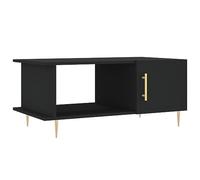 vidaXL Mesa de Centro Madera contrachapada Negro 90x50x40 cm
