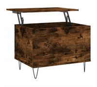 vidaXL Mesa de Centro Madera contrachapada Roble Ahumado 60x44,5x45 cm, Mesa Auxiliar, mesita de salón, mesita de Centro, mesita de sofá, Mesa de sofá