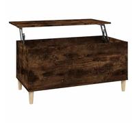 vidaXL Mesa de Centro Madera contrachapada Roble Ahumado 90x44,5x45 cm